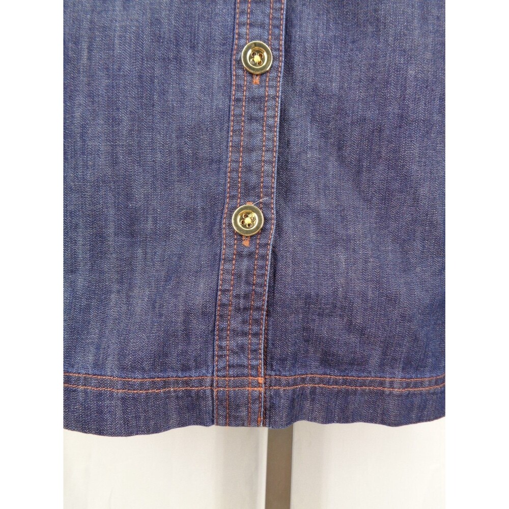 Talbots Petite Denim Utility Shirt Dress Size Medium Petite MP - Picture 7 of 11
